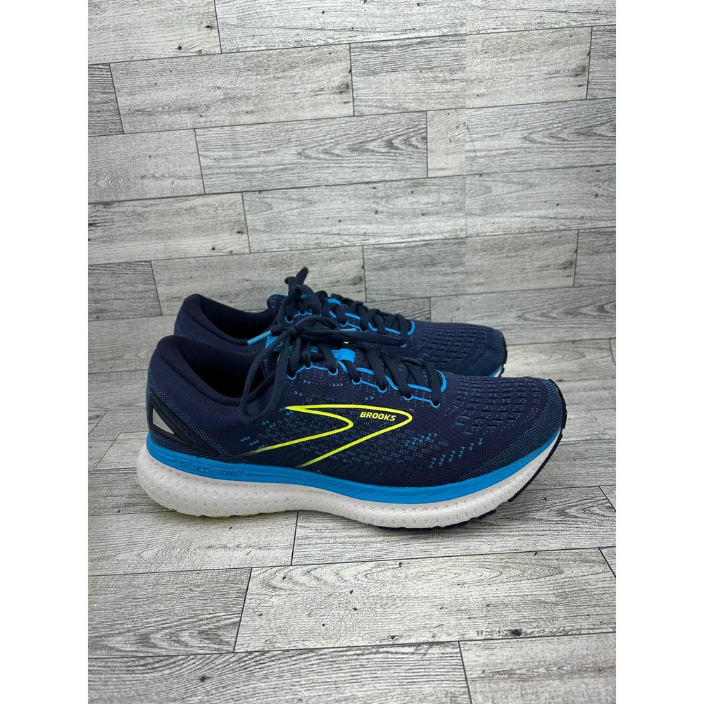 Brooks Glycerin 19 Men Running Shoes Navy Blue Lime 1103561D443 Size 9.5D - Picture 9 of 16